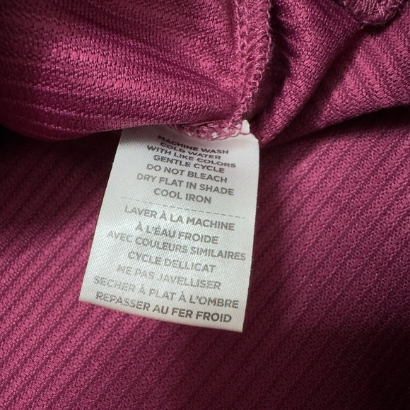 Leveler The Chase Women's Large Burgundy Mock Neck Long Sleeve Ribbed Top - Picture 14 of 15